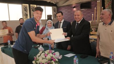تكريم فريق كهرباء الإسماعيلية